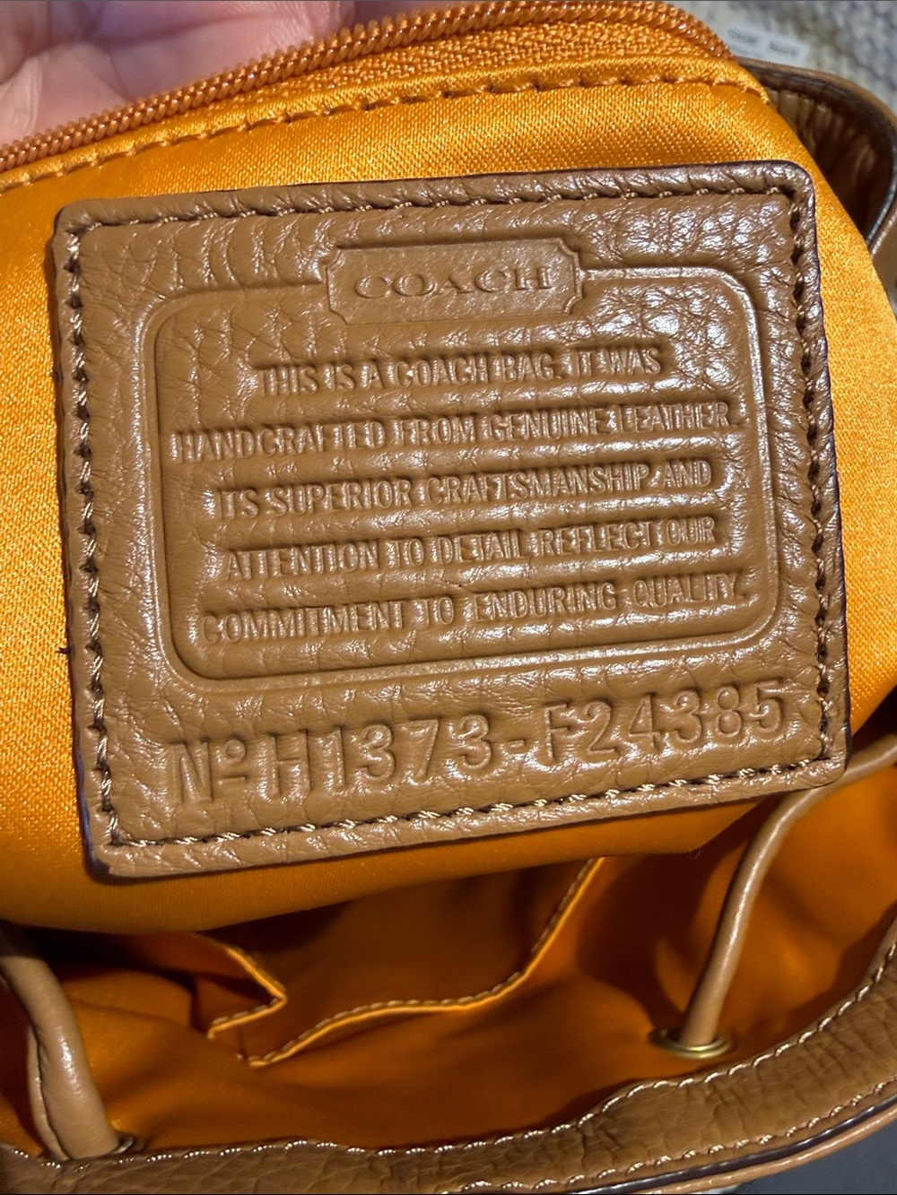 Coach Park Drawstring Backpack Tan - Picture 5 of 8